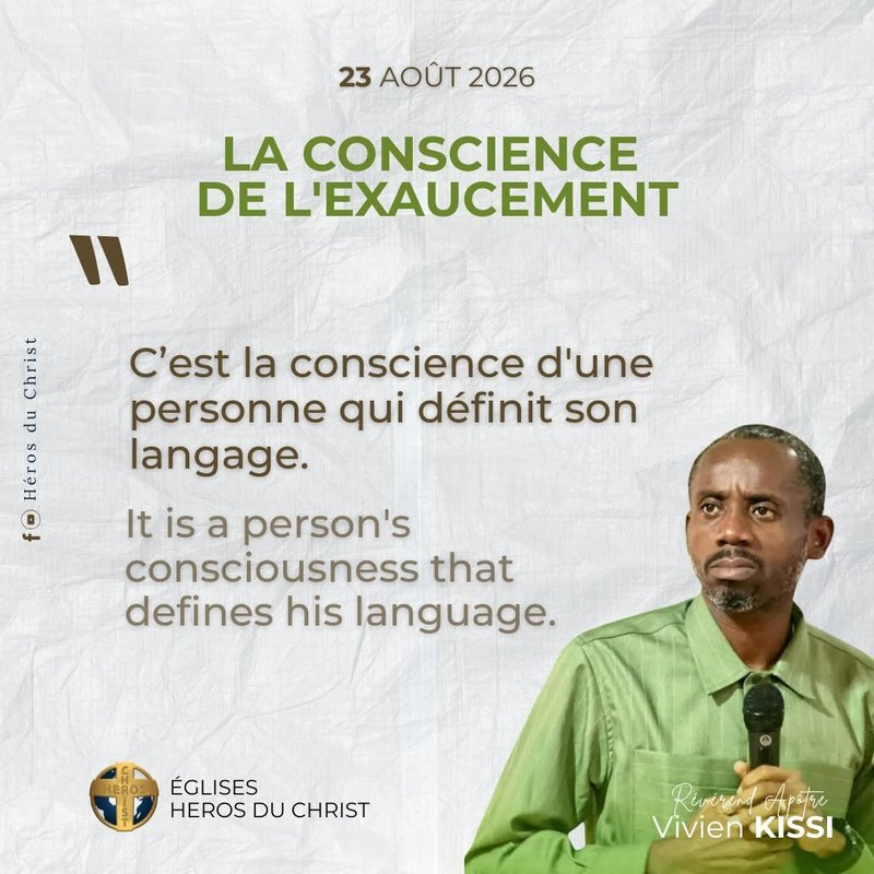 C'est la conscience d'une personne qui définit son langage.