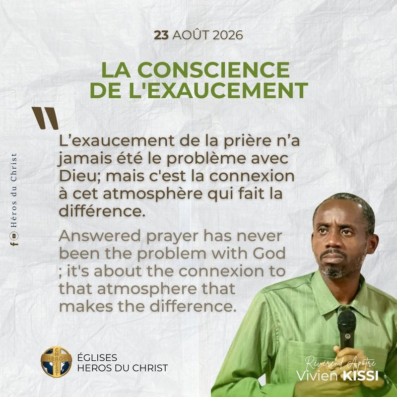 L'exaucement de la prière n'a jamais été le problème avec Dieu ; mais c'est la connexion à cet atmosphère qui fait la différence.
