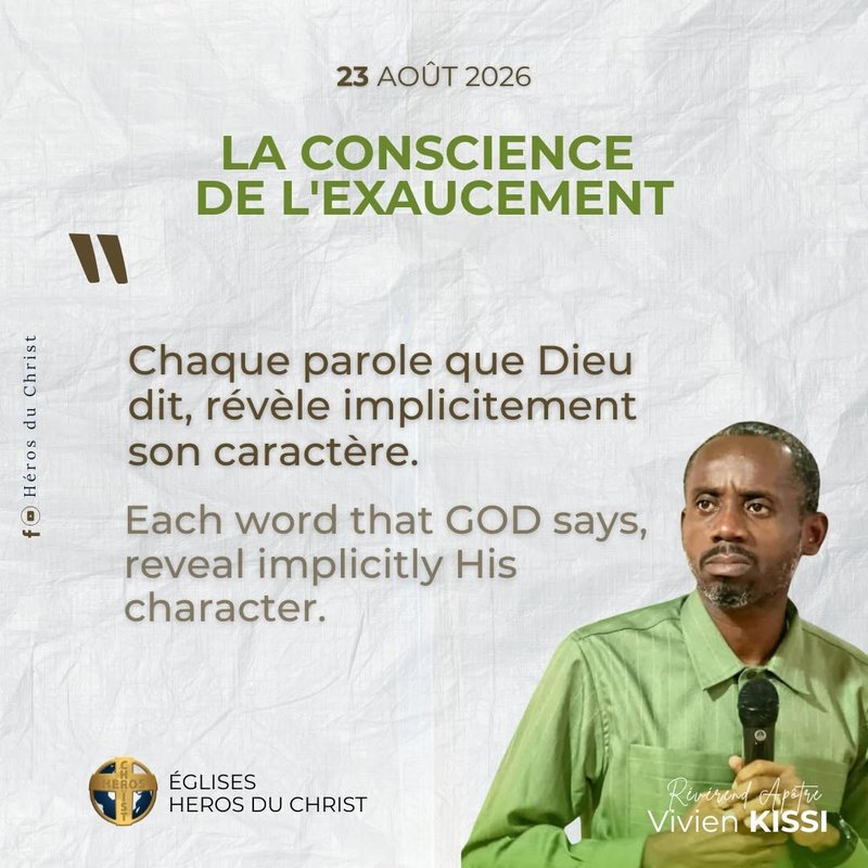 Chaque parole que Dieu dit, révèle implicitement son caractère.